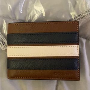 coach 26171 SLIM BILLFOLD WALLET STRIPE
